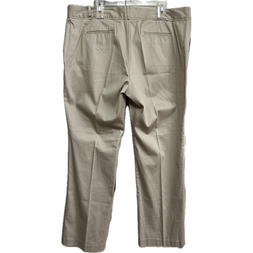Attention Khaki‎ Beige Women's Dress Pants Contemporary Fit Flat Front Size 18 - Picture 2 of 3
